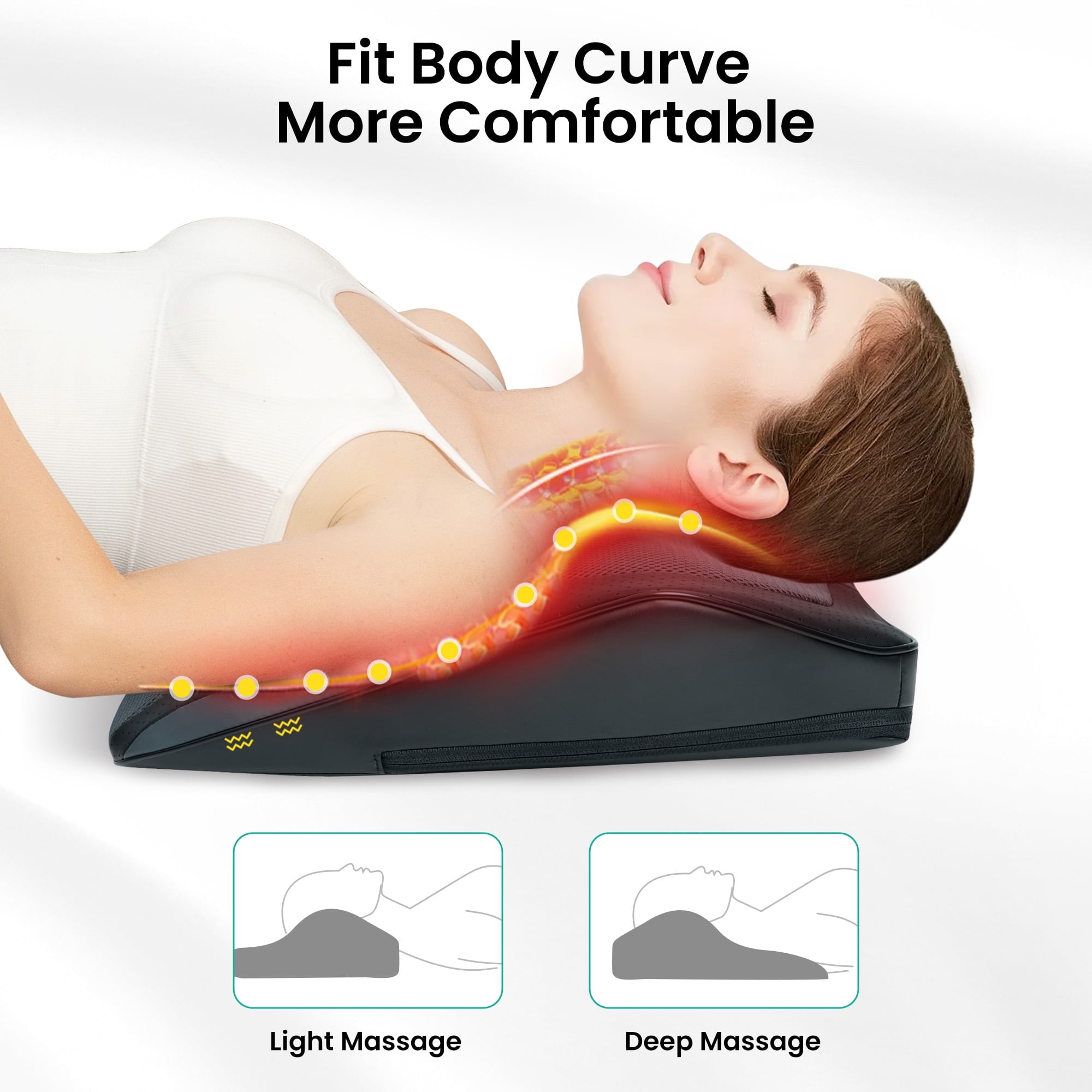 Massager with Heat, Massage Pillow for Neck and Pain Relief, Gift - Image 4
