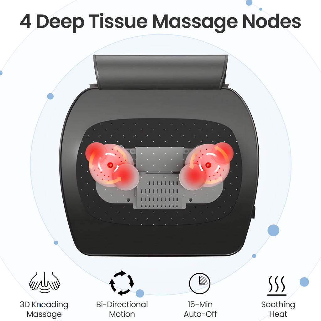 and Back Massager for Relief Deep Tissue with Heat, Shiatsu Shoulder Massager with Bi-Directional Rotating Head for ,... - Image 2