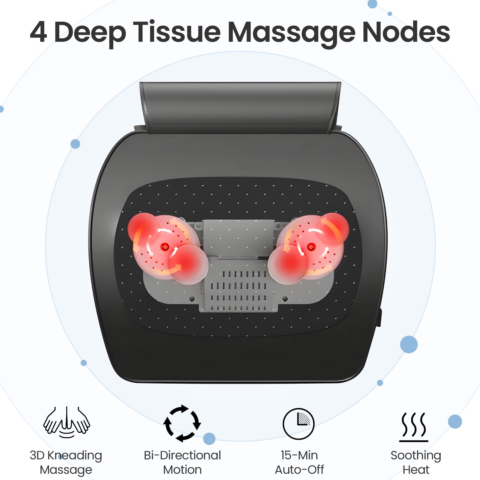 and Back Massager for Relief Deep Tissue with Heat, Shiatsu Shoulder Massager with Bi-Directional Rotating Head for ,... - Image 2