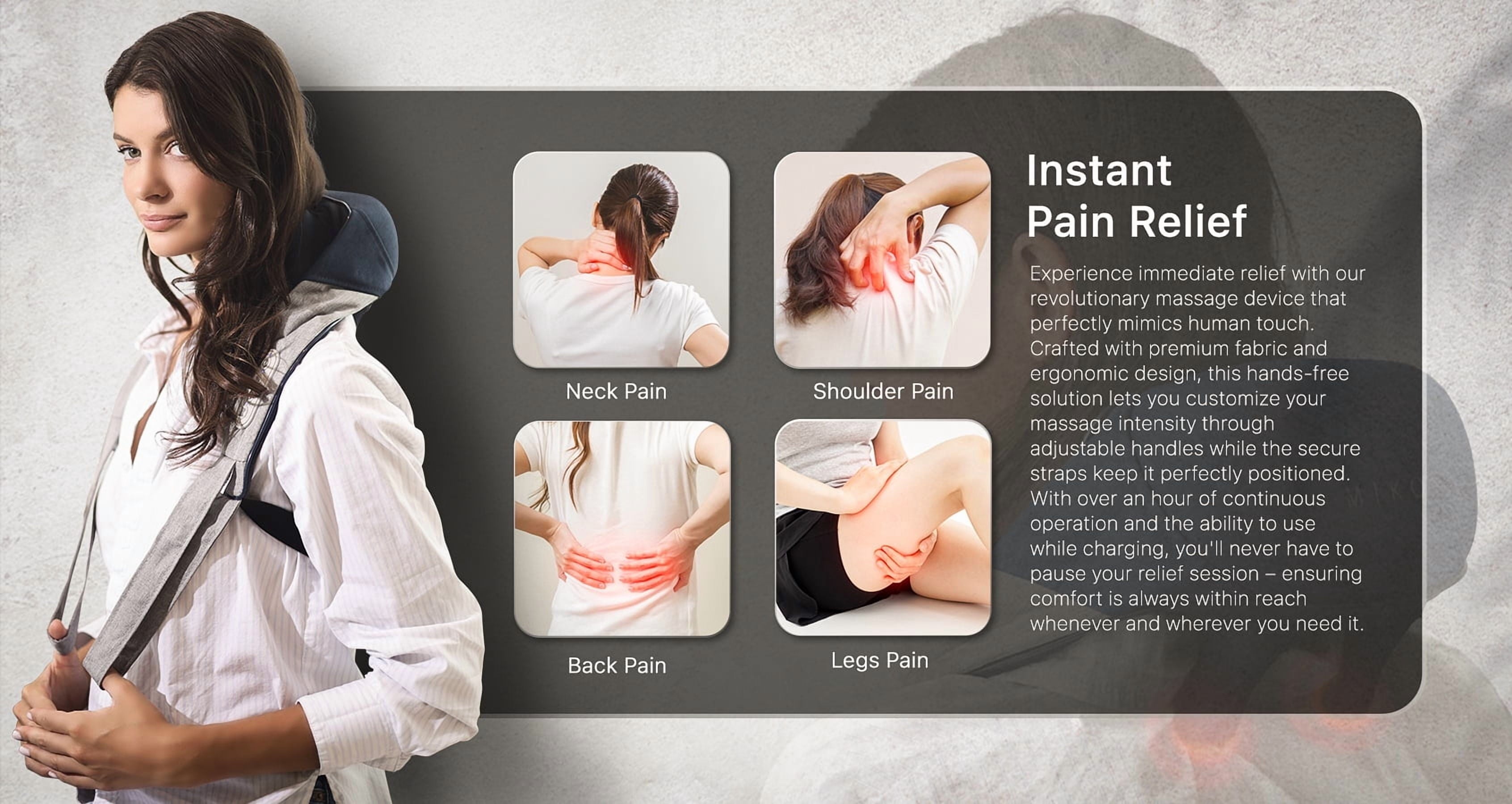 and Back Massager with Heat, Hands-Free and App Controlled - Image 4