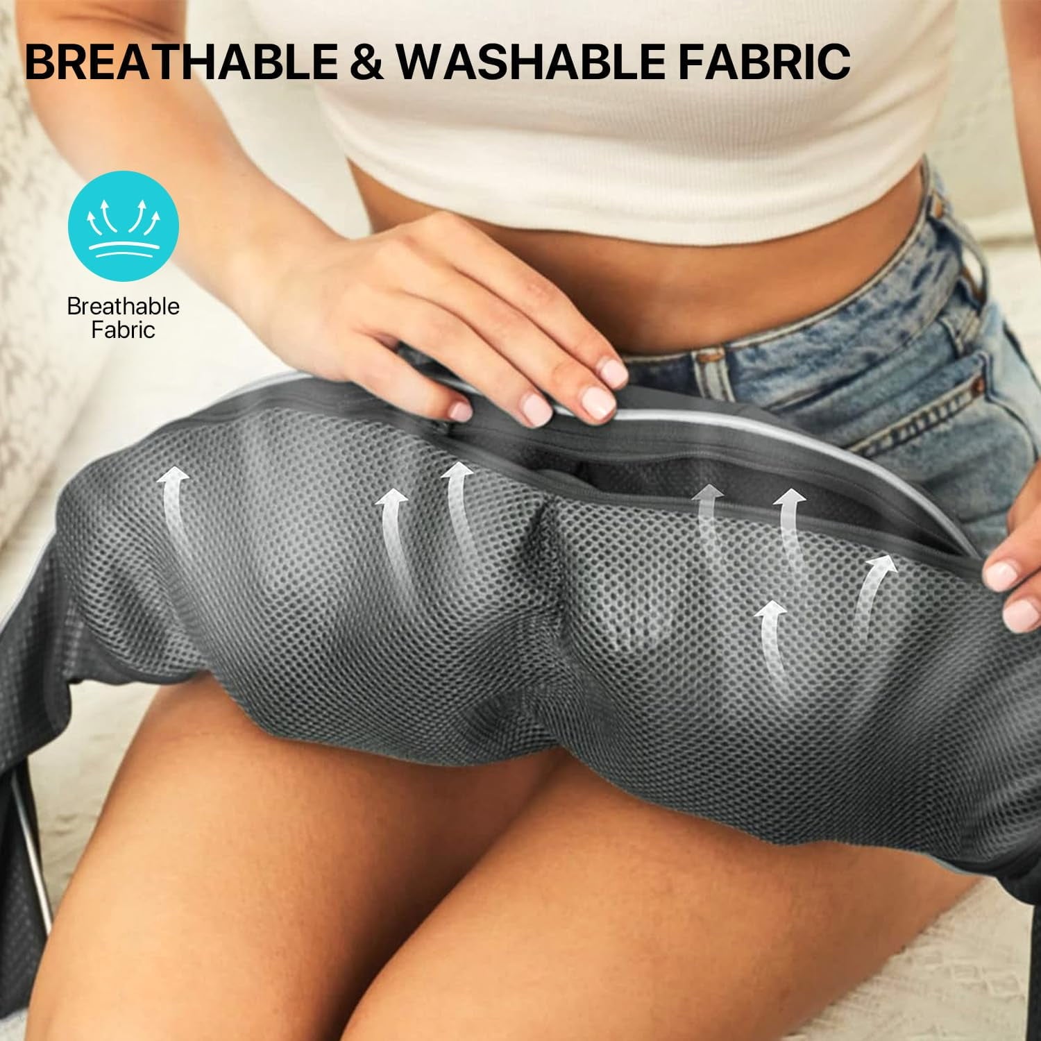 and Shoulder Massager, Rechargeable Deep Tissue Kneading Massager with Heat,Gifts for Women, Men, Mom, Dad - Image 2