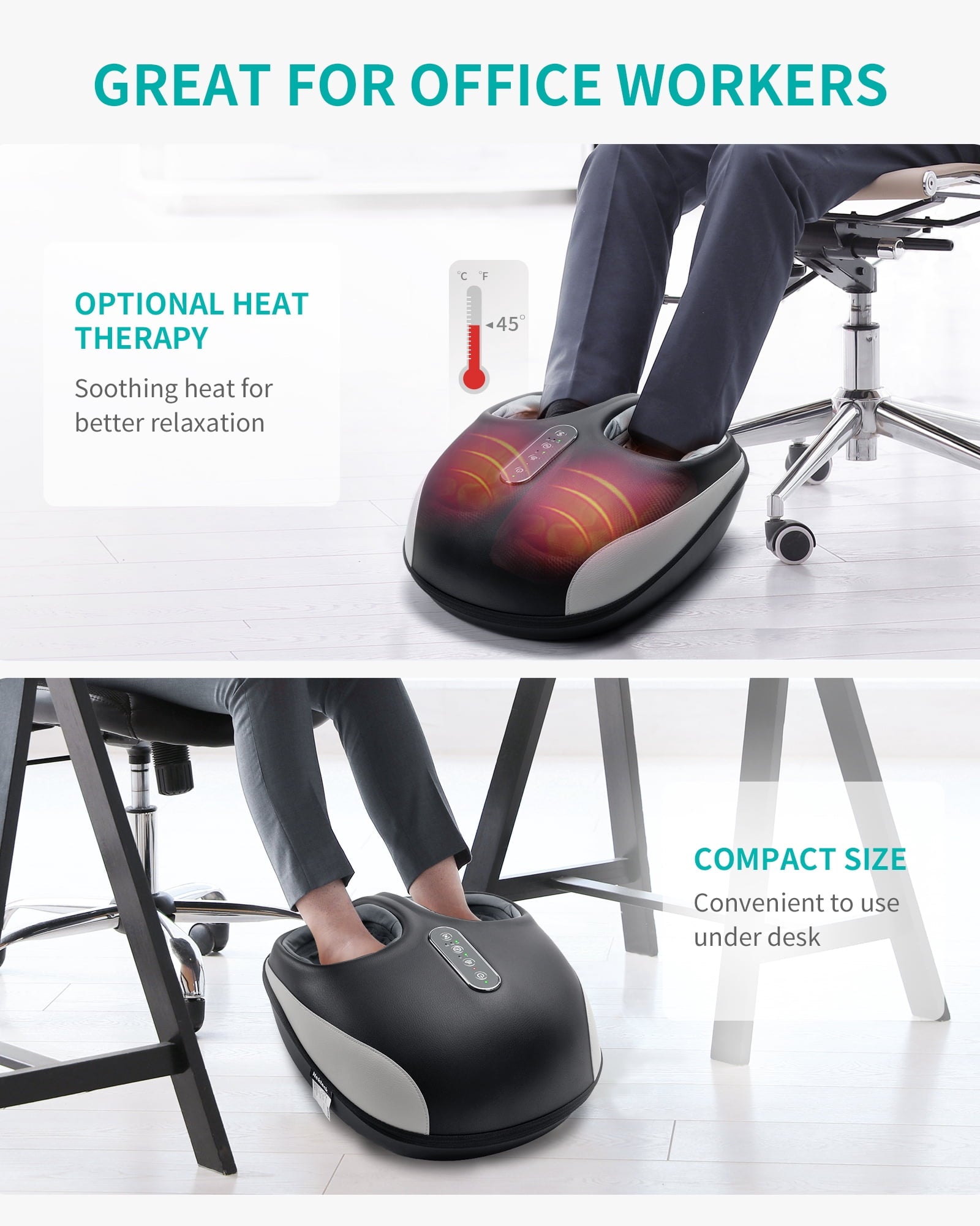 Machine with Heat, Deep Kneading Shiatsu with Air Compression, Soothe Muscles, Multiple Massage Modes & Adjustable In... - Image 5