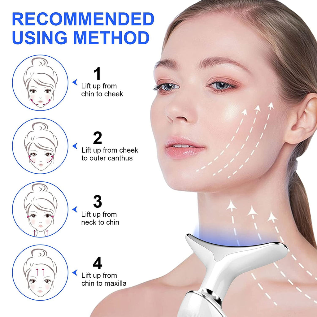 for Neck Face, Facial and Neck Massage Kit, Double Chin Reducer Vibration Massager for Skin Care,Improve, Firm, and S... - Image 6
