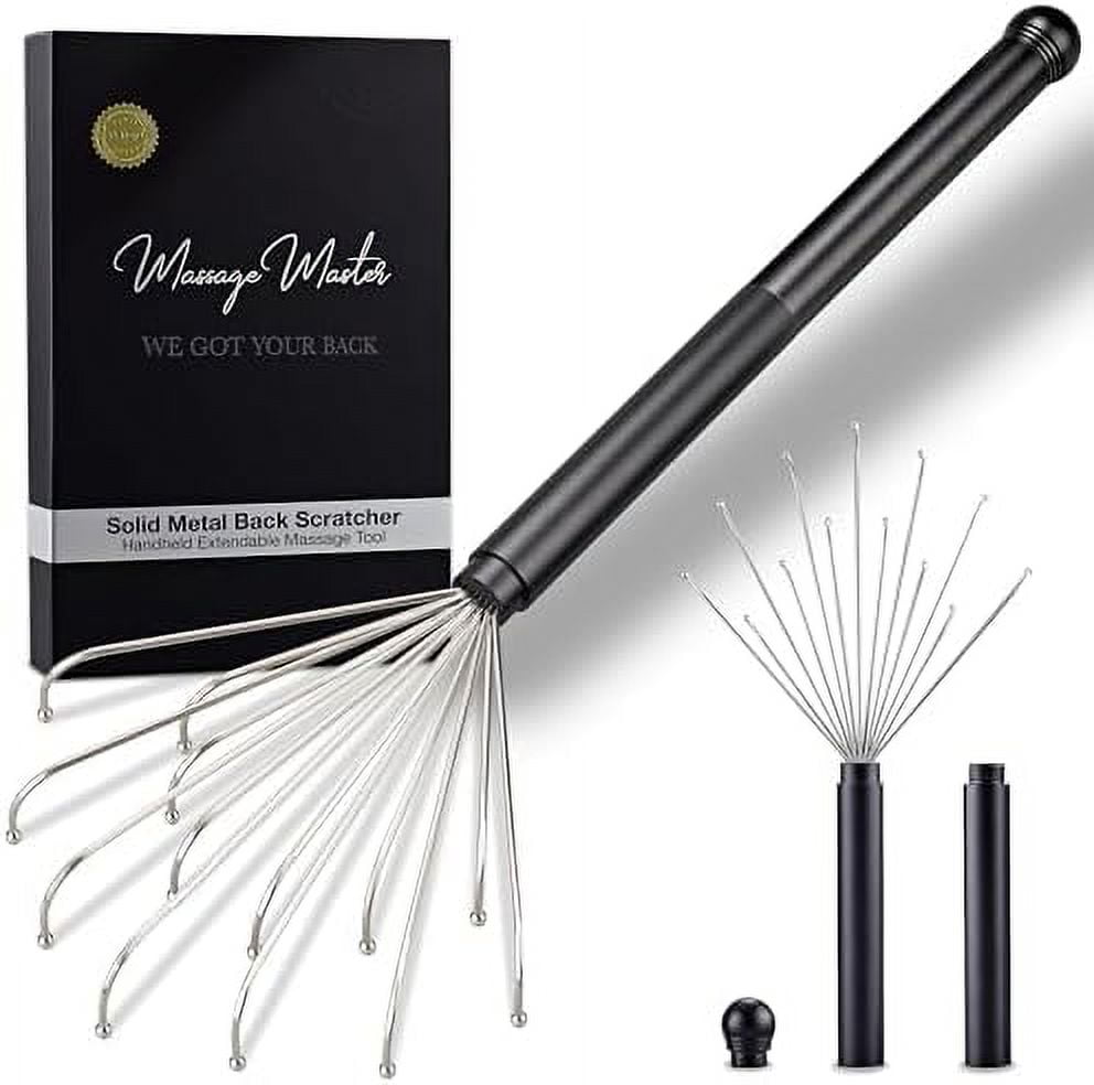 Metal Back Scratcher with Wire Claw Scratching Head - 17 Long Handheld Extendable Massage Tool Ideal for Body Scratch... - Image 2