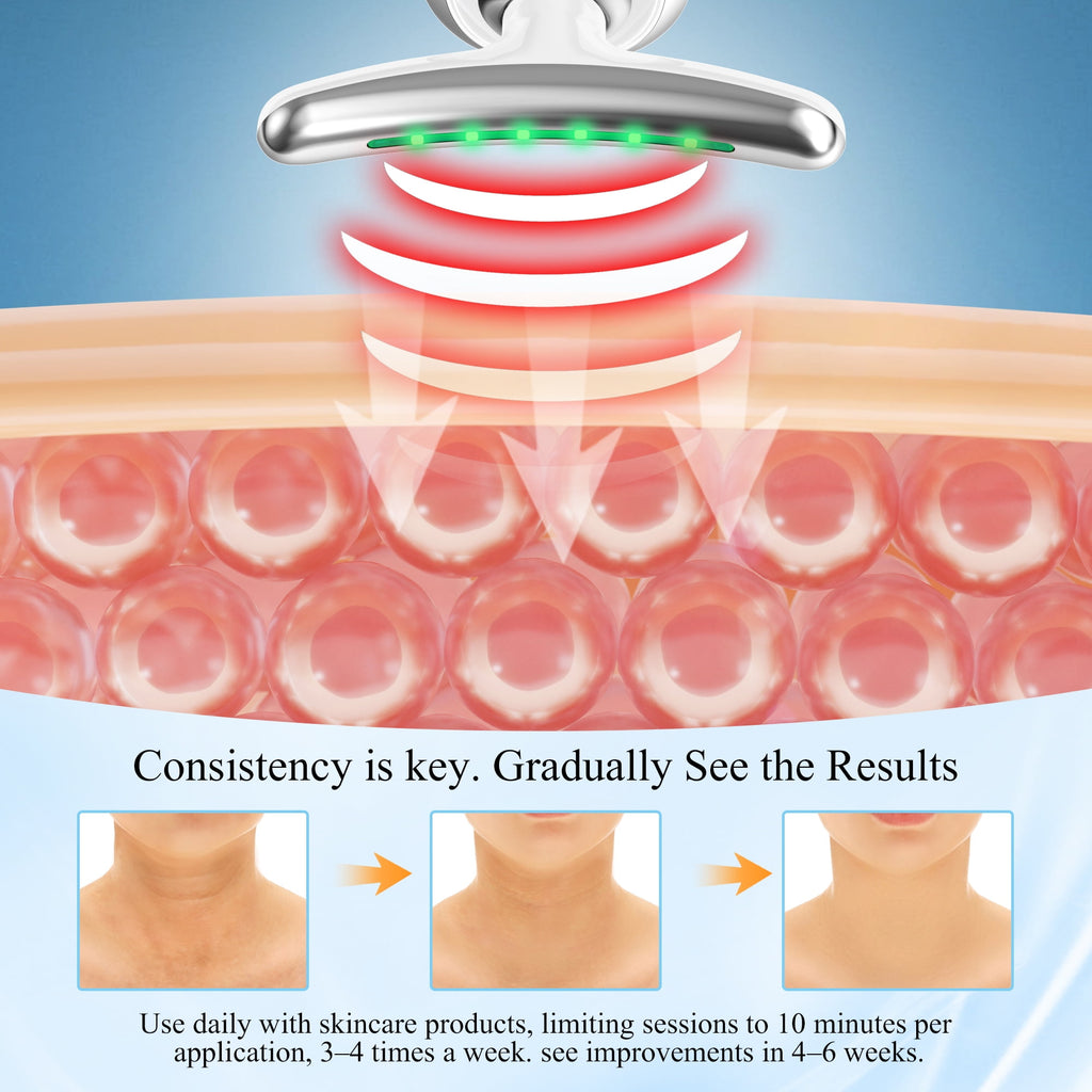 Red Light Therapy, Sculpting Tool, 3 Modes and Vibration Facial for Double Chin Wrinkle, Daily Home Use - Image 3