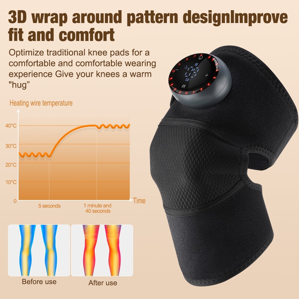 with Heat and Vibration, Heated Brace Wrap, 3 in 1 Heating Pad for Elbow Shoulder, 5 Heating Levels, 5 Massage Modes ... - Image 2