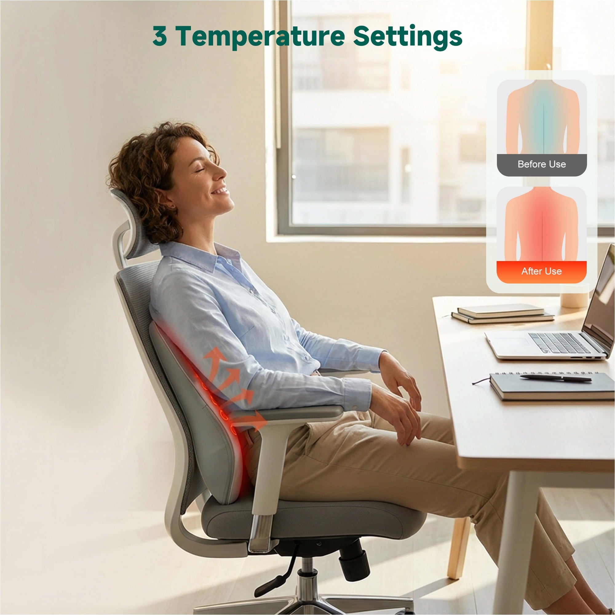 & Back Massager with Heat, 4D Deep Kneading Shiatsu 8 Massage Nodes, Gift - Image 4