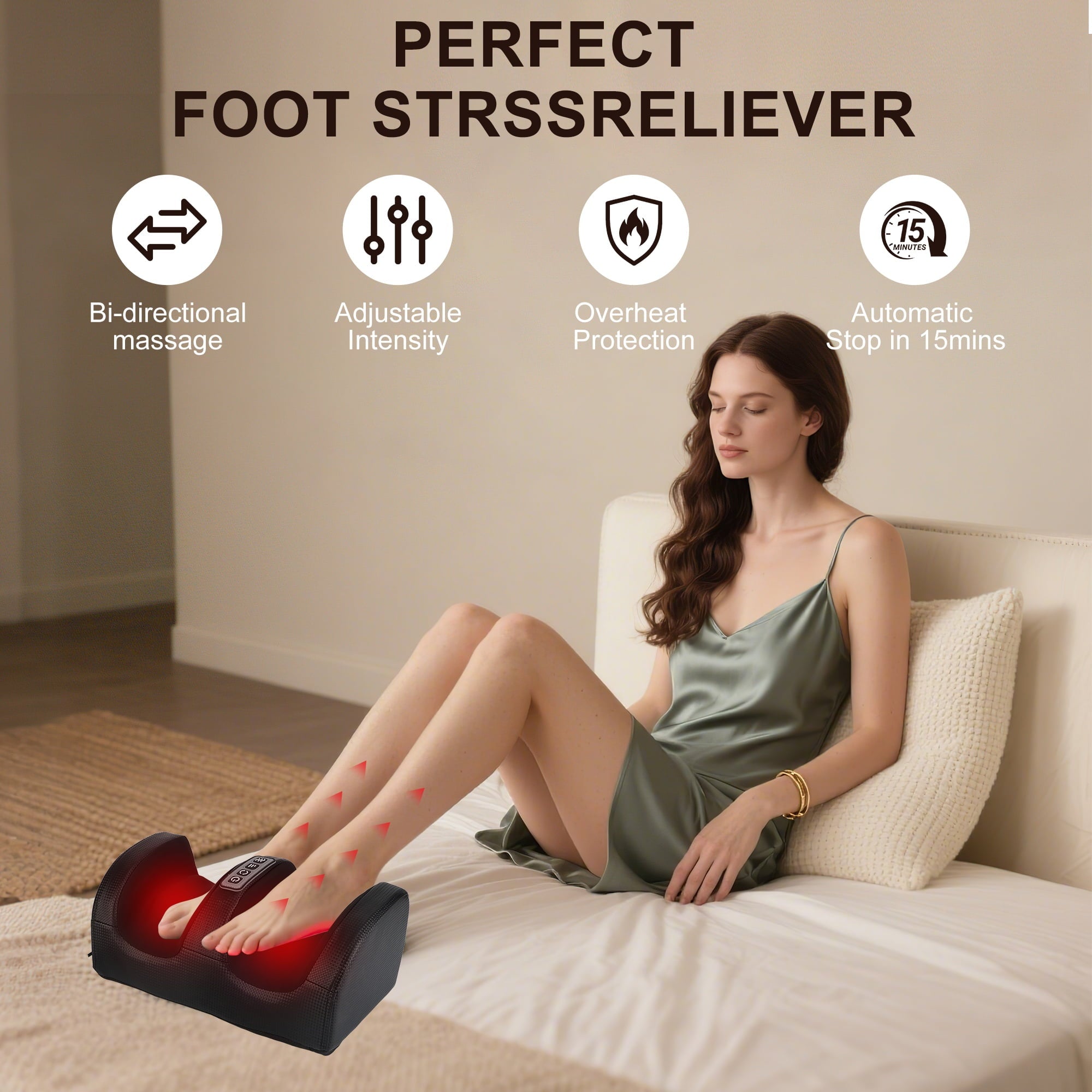 Machine with Heat, and Calf with Massage Roller, Deep Tissue for Plantar Fasciitis, Pain Relief, Promotes Blood Circu... - Image 3