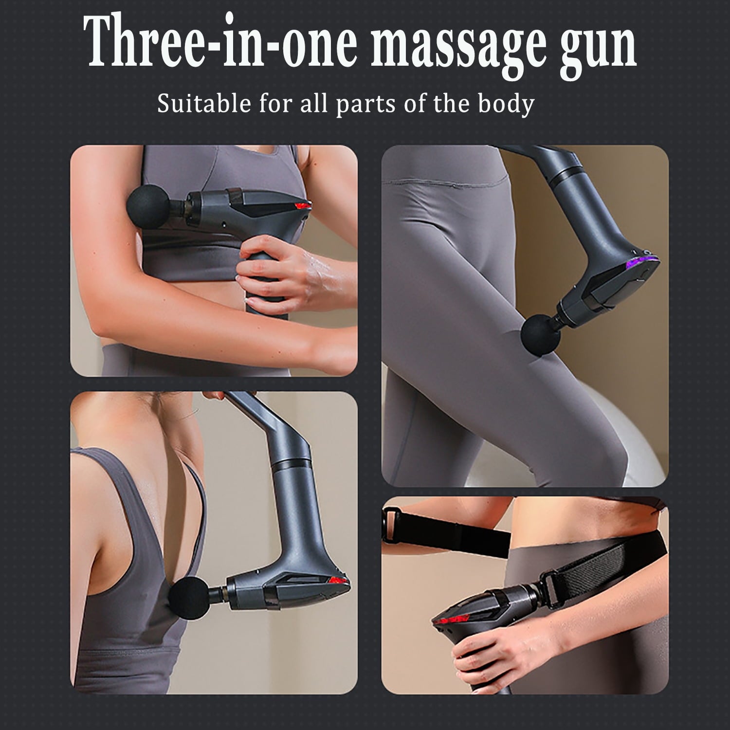 3-in-1 Deep Tissue - Percussion Muscle r with Extend Handle, Screen for Neck Back Shoulder Relaxing - Image 4