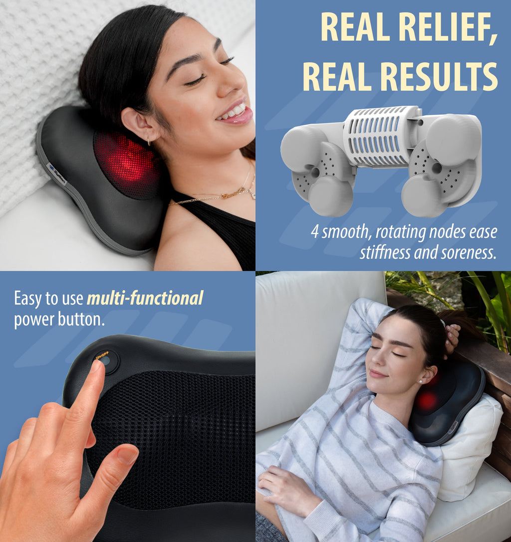 & Neck Massager with Heat for Muscle Pain, Black - Image 4