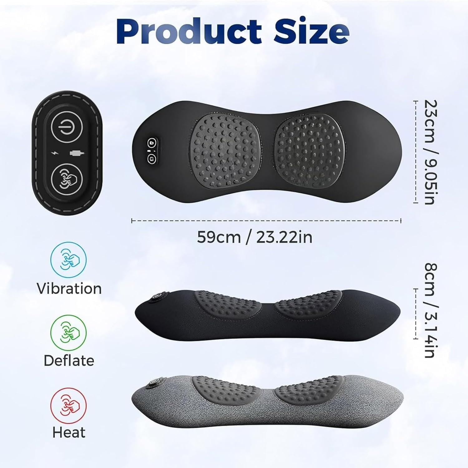 Fusion Back Massager, 2026 Upgraded 3 in 1 Neck Shoulder Backs Massagers with Traction, Vibration - Image 5