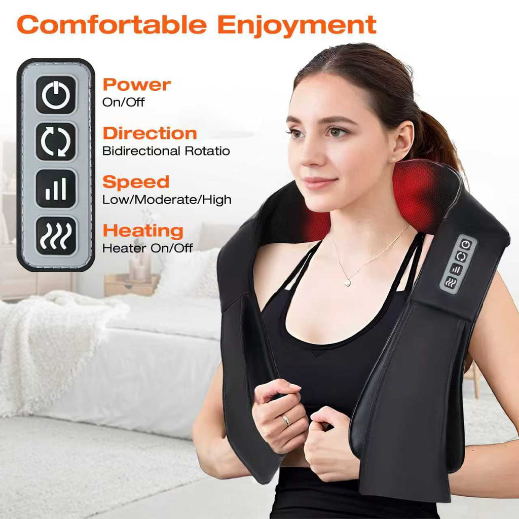 Neck Massager with Heating,3D Deep Kneading Massager, Gifts for Men Women, Black - Image 5