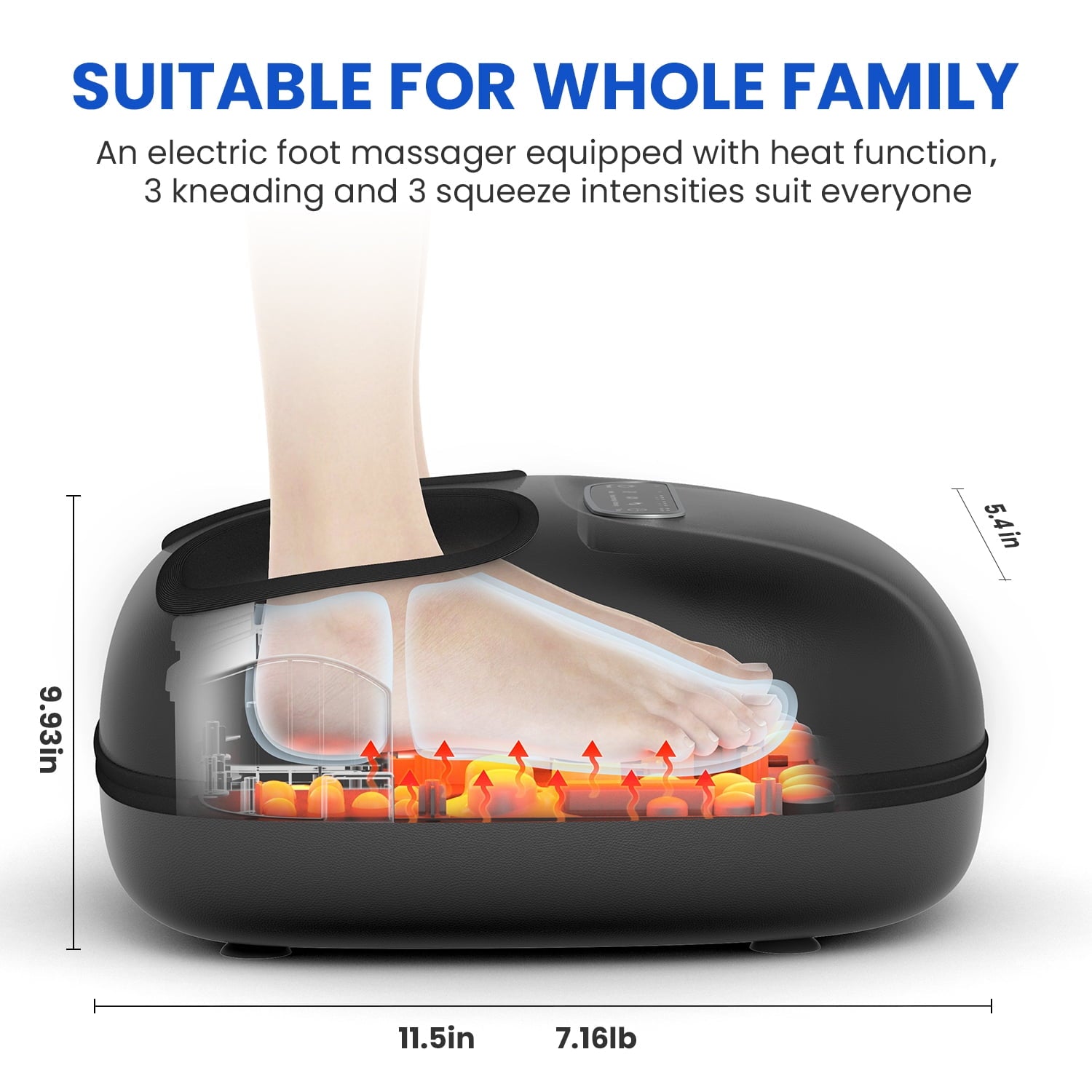 Massager with Heat for Neuropathy Tired Blood Circulation, Eligible, Mothers Day Gifts for Mom Women, Black - Image 6