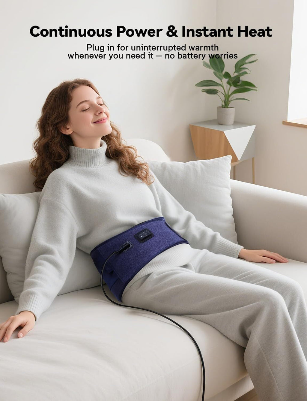 Pad for Back Pain Relief, 47-60" Lower Back Massager with 3 Heat & 3 Timer & 5 Vibration, Heated Back Lumbar Support ... - Image 2