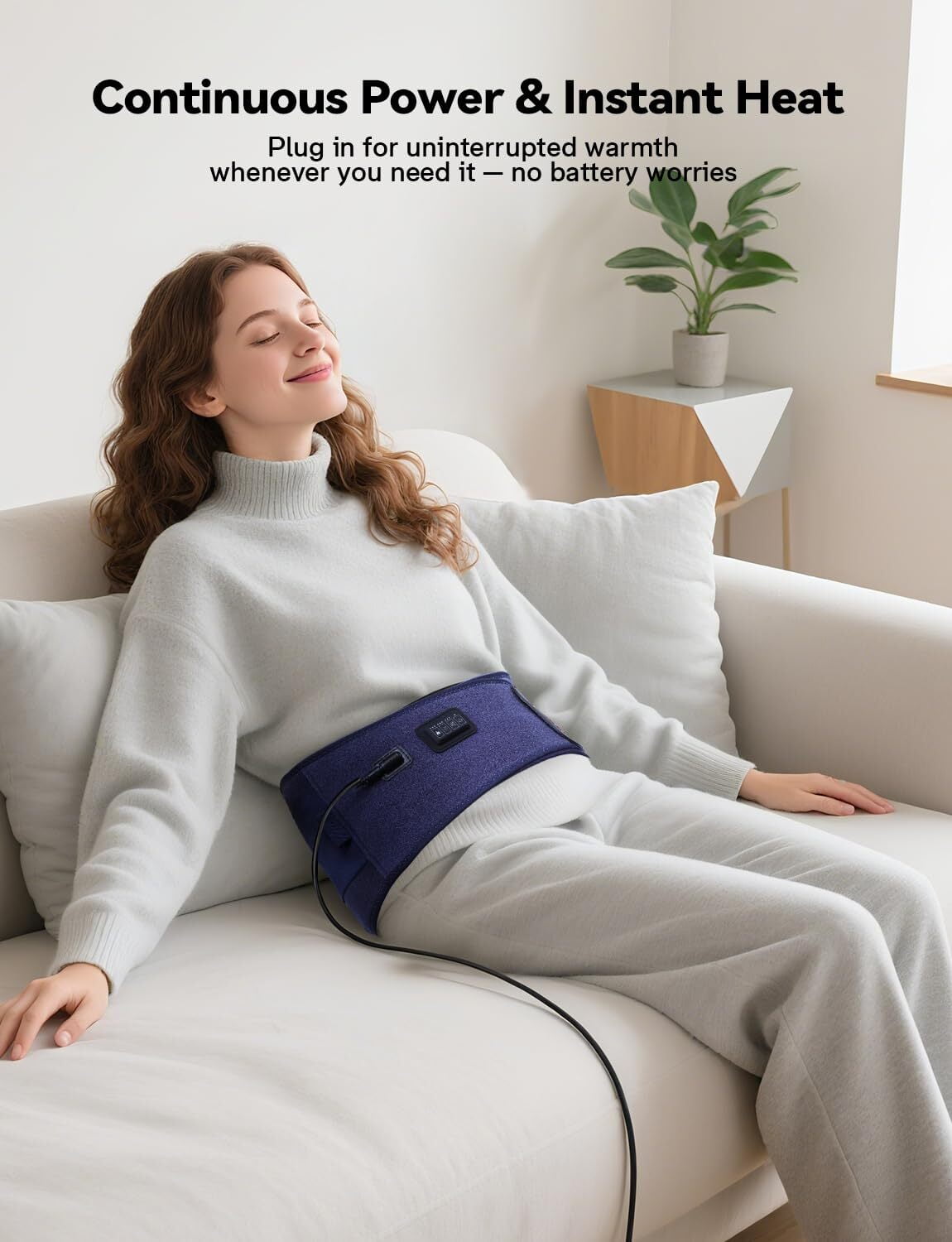 Pad for Back Pain Relief, 47-60" Lower Back Massager with 3 Heat & 3 Timer & 5 Vibration, Heated Back Lumbar Support ... - Image 2
