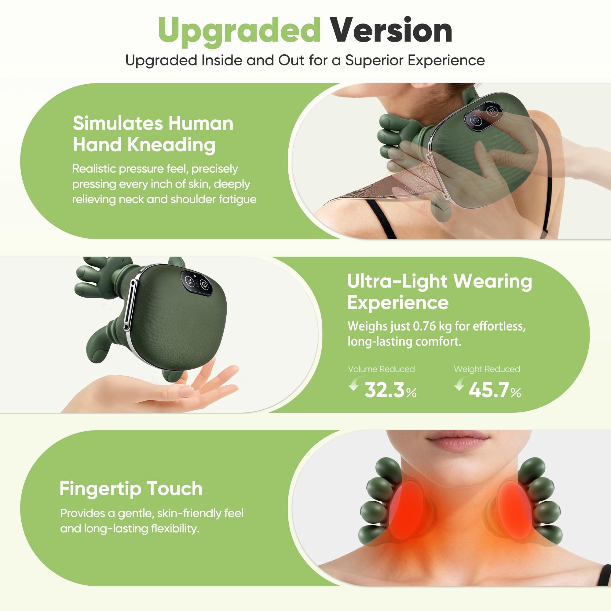 with Heat for Pain Relief deep Tissue,Shoulder & Back ,masajeador de espalda y Cuello shiatsu and Back - Image 5