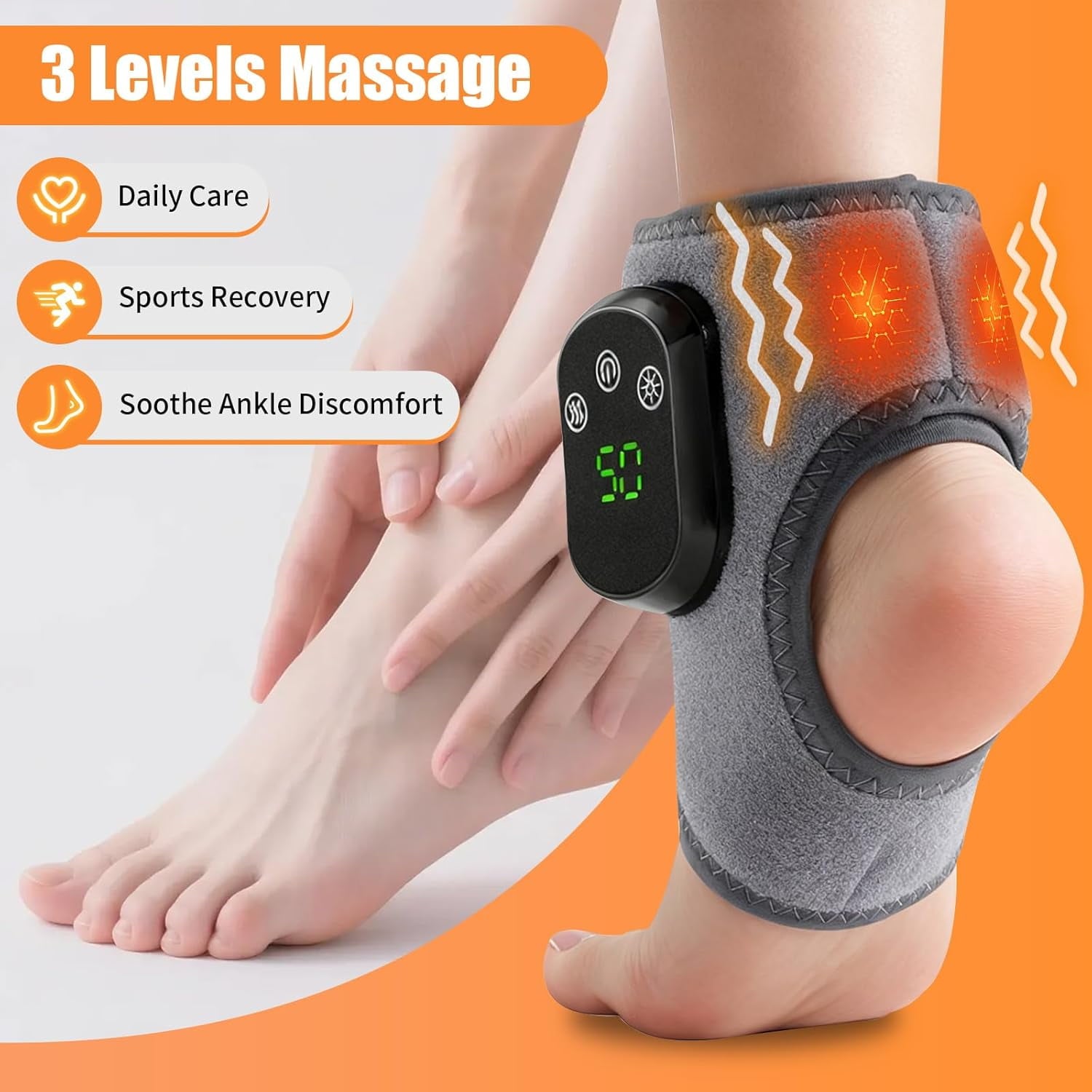 3 Vibration Modes, 5 Heating Levels, Smart Timer and Touch Screen, Foot , Promotes Blood Circulation, Relieves Pain. - Image 2