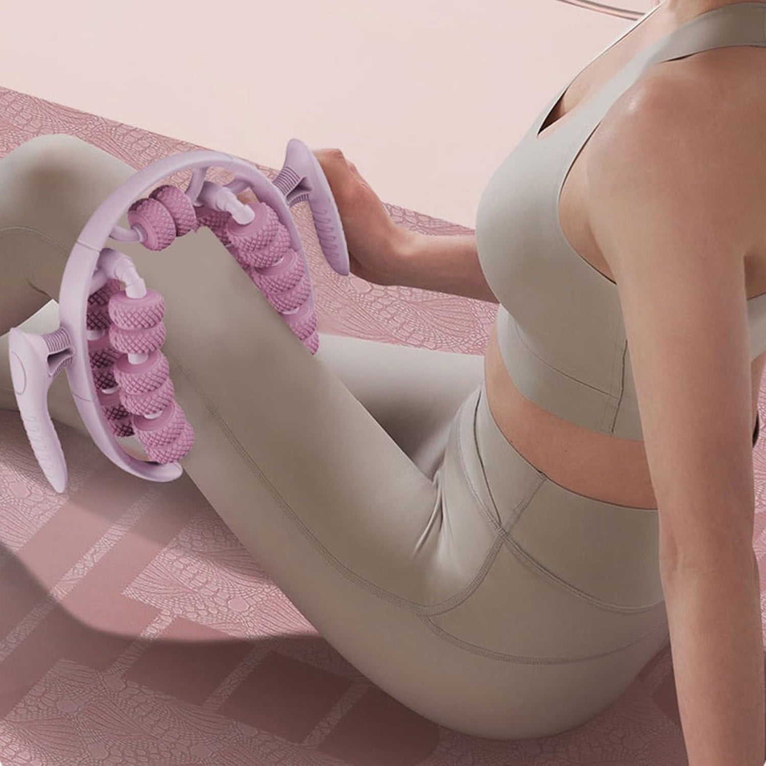 Deep Tissue Tool Multifunctional Muscles 26 Wheel for Arm Legs Thigh Fitness, Purple - Image 6