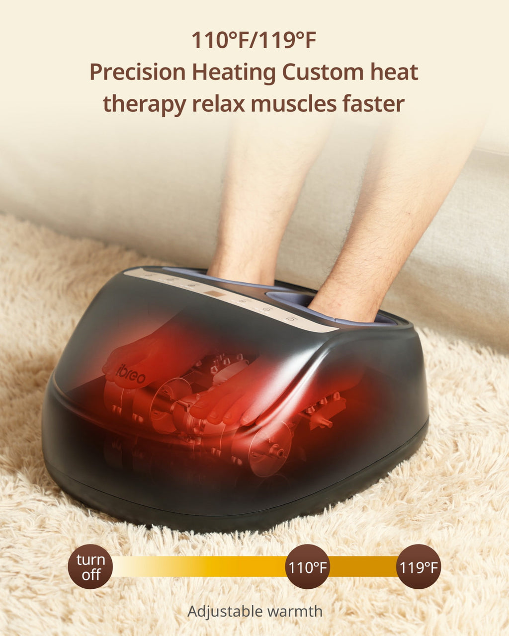 Massager Machine with Heat, Deep Kneading, Air Compression, Vibration, Adjustable Pressure Auto Timer Remote Control,... - Image 3