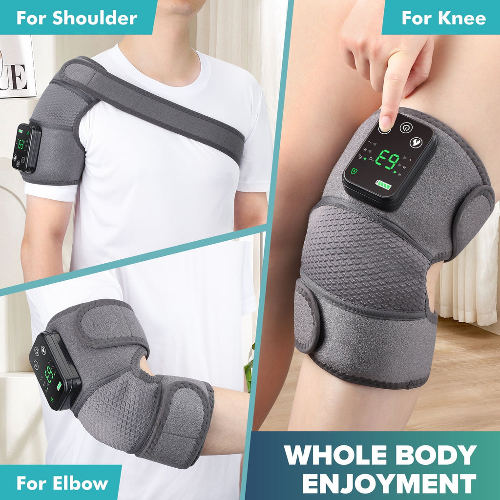 Electric Heated Brace with 3 Heat Levels and 3 Massage Mode, Shoulder Elbow 3-in-1 Vibration , Gifts for Men, Women R... - Image 3