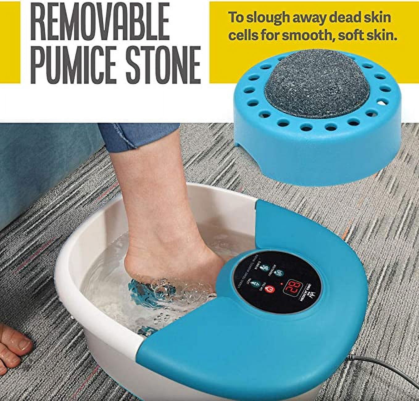 with 14 Rollers in Shape and Heat - 5 in 1 Bath Includes Adjustable Heating, Bubbles, Vibration, Pumice Stone, Mini M... - Image 6