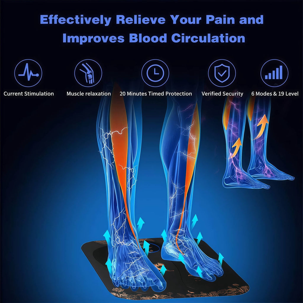 Mat Foldable Rechargeable for Muscle Relaxation, Electric Stimulator Massage Pad for Neuropathy with 8 Modes and 19 L... - Image 5