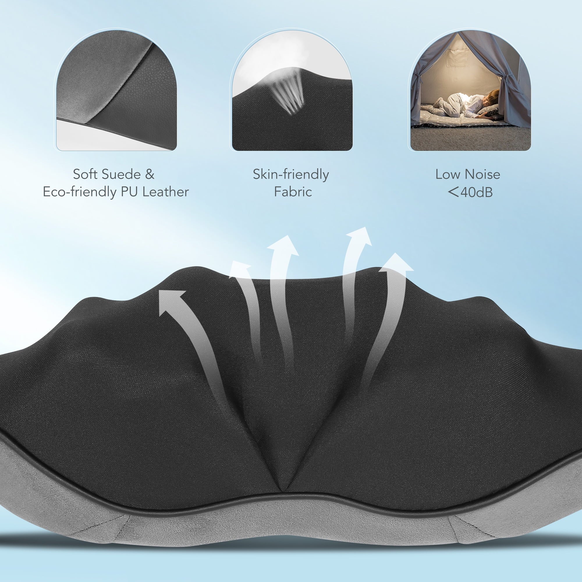 and Shoulder Massager with Heat, 3D Deep Tissue Kneading Rechargeable Massager for Home Office Gray - Image 6