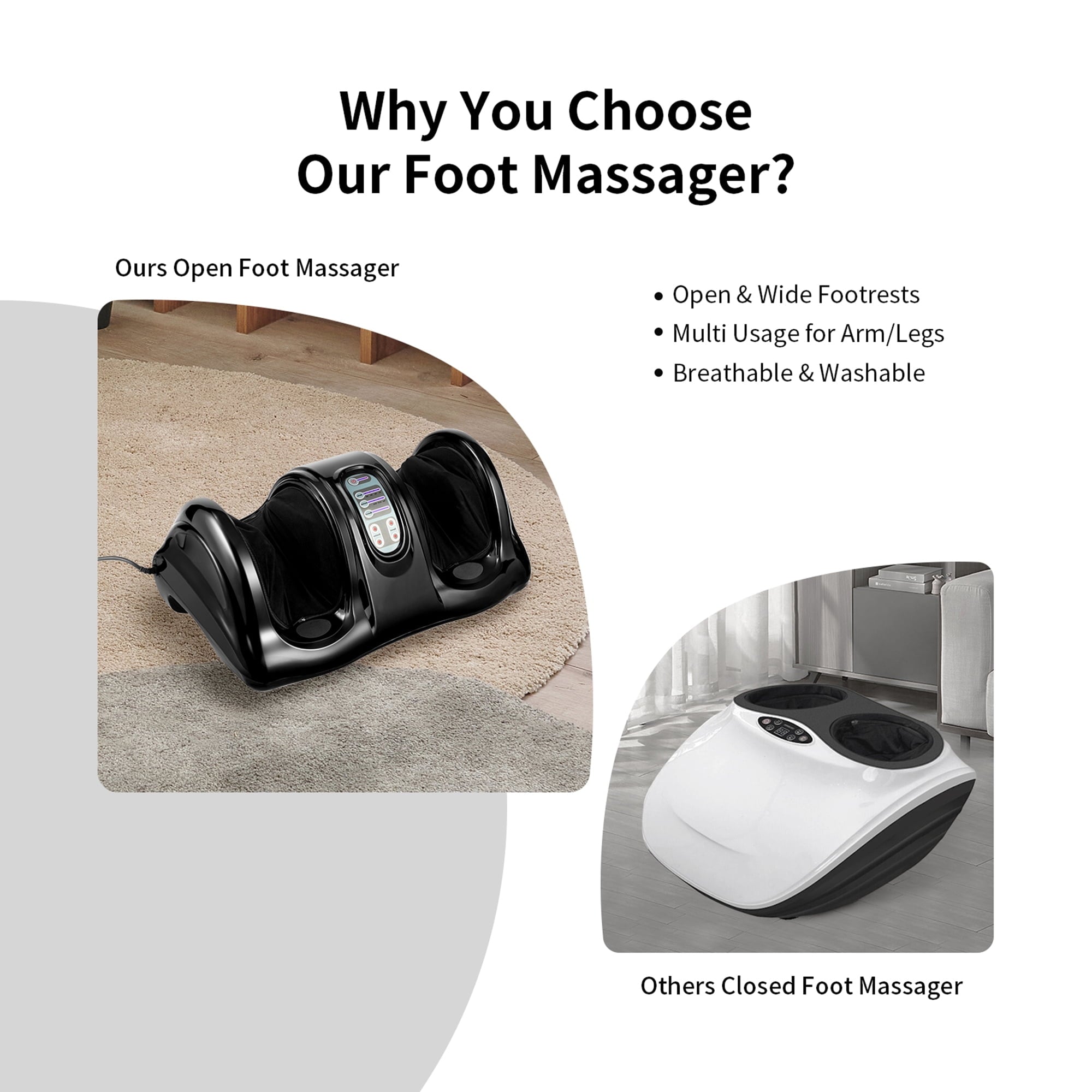 Massager Shiatsu Massage Machine w/ Remote Control Black - Image 6