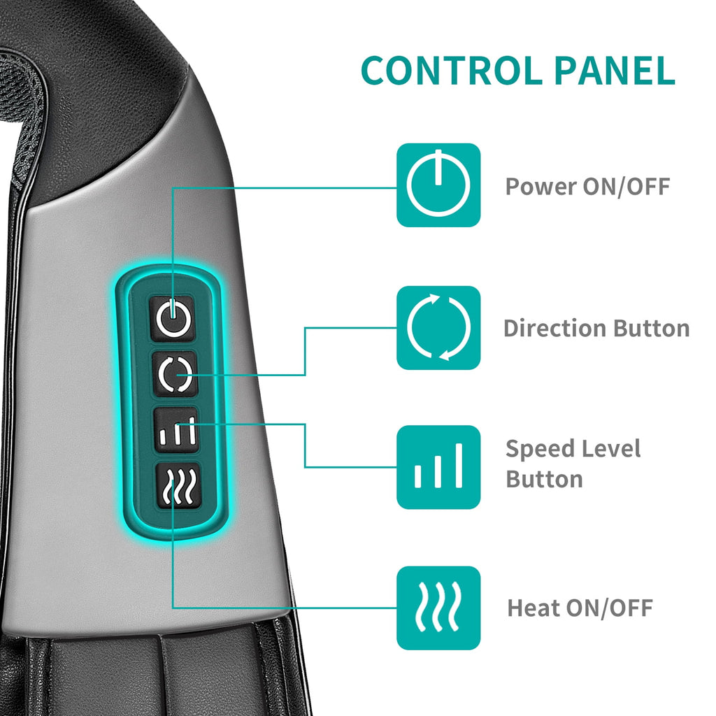 and Back Massager with Soothing Heat, Electric Deep Tissue 3D Kneading Massage Pillow for Shoulder, Leg, Body Muscle ... - Image 2