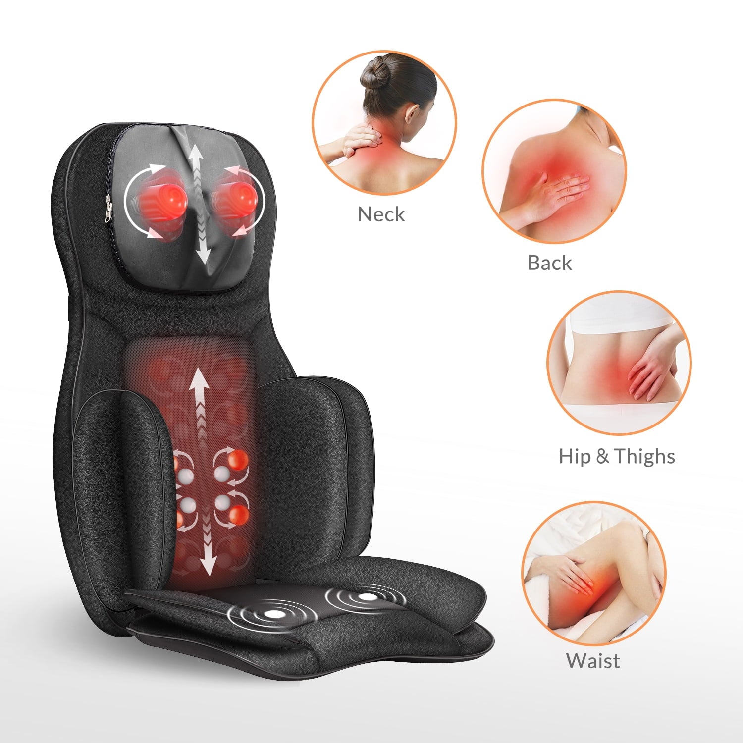 with Heat & Deep Kneading, Adjustable Seat Massage Cushion for Neck & , Gifts - Image 5