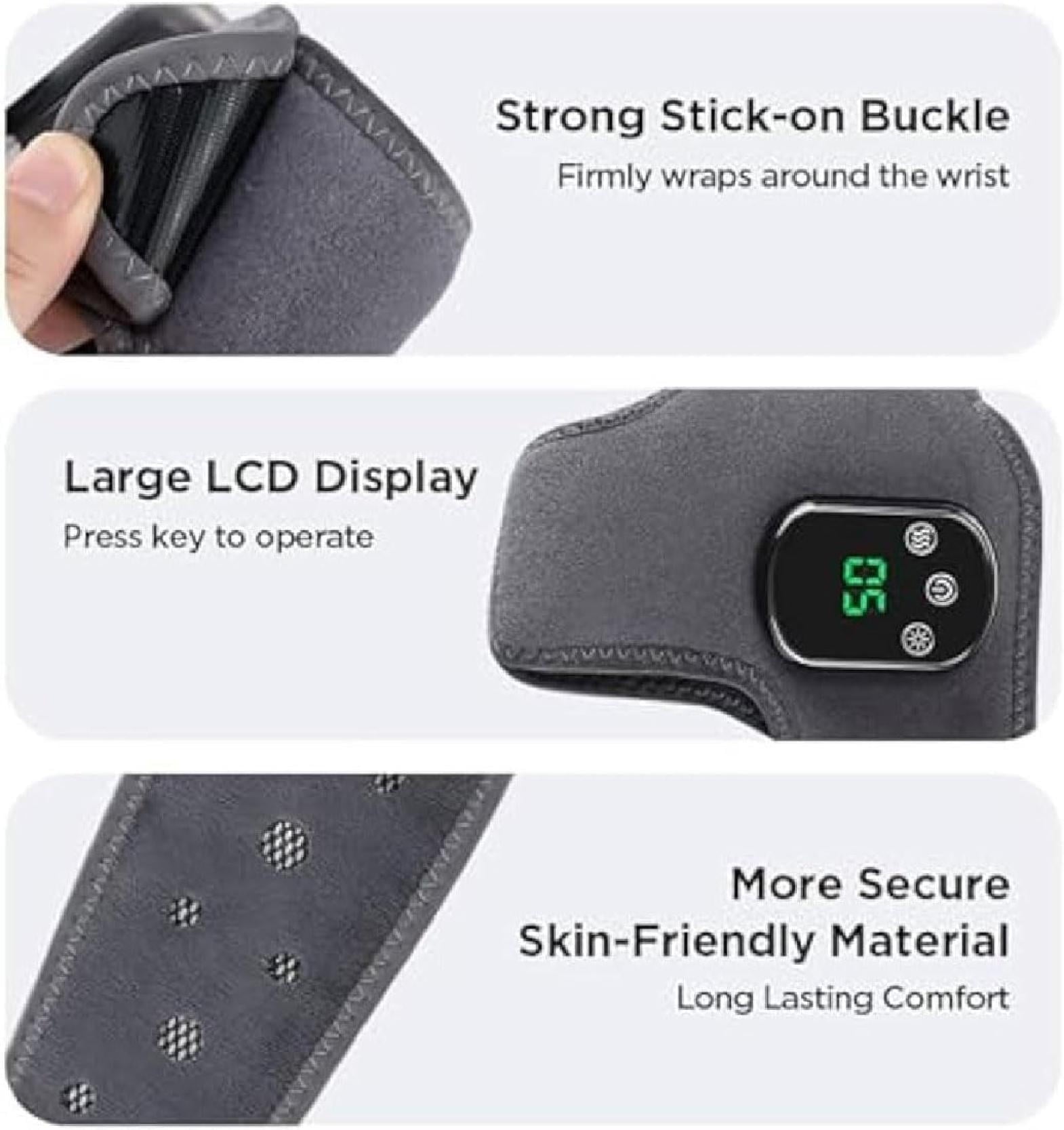 3-in-1 Heated Wrap with 3 Vibration Modes & 5 Heat Levels, for Circulation & Pain Relief, for Relaxation, for Neuropa... - Image 5