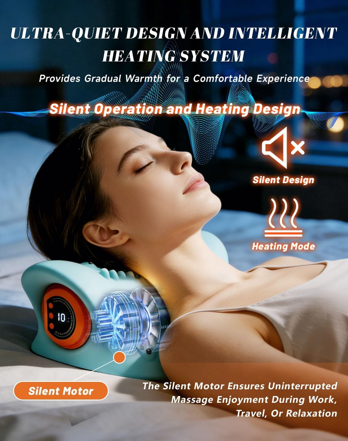 4 In1 , with Heat & Comfortable Stretching, Adjustable Intensity for Neck & Shoulder Relaxation at Home,Office,Travel - Image 3