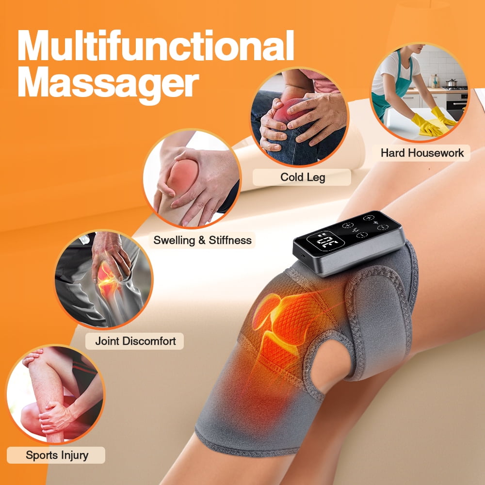 with Heat, Heated Brace Wrap Warmers, Heating Pad for Relax, 5 Heating Levels, 3 Massage Modes, 30 Min Timer, Gifts f... - Image 3