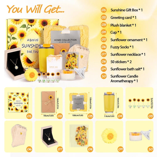 10pcs Gift Set for Women Self Care Gift Basket for Her Best Friend Cheer Up Birthday Gifts Teacher Gifts for Christmas - Image 2