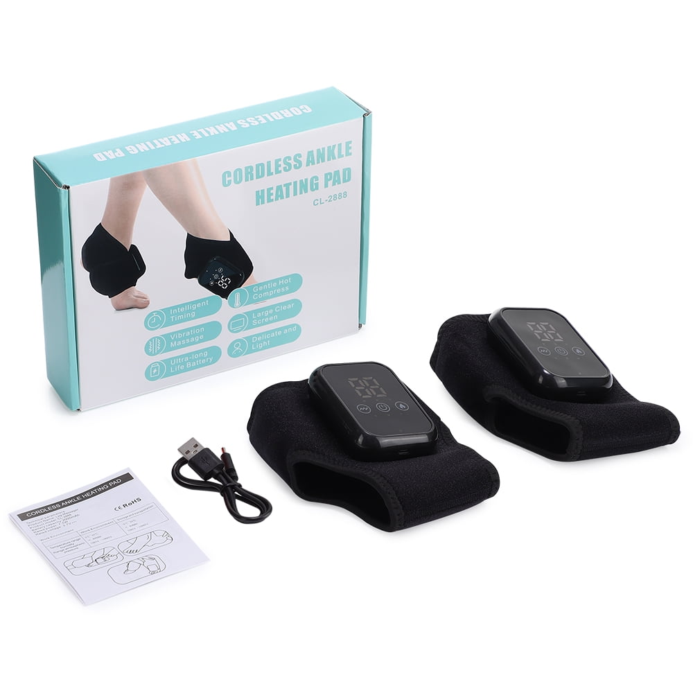 with Heat, Heating Pad for Relief, Electric Foot Heated Brace with 3 Heat Levels, 3 Vibration Modes, Relax for Left a... - Image 2