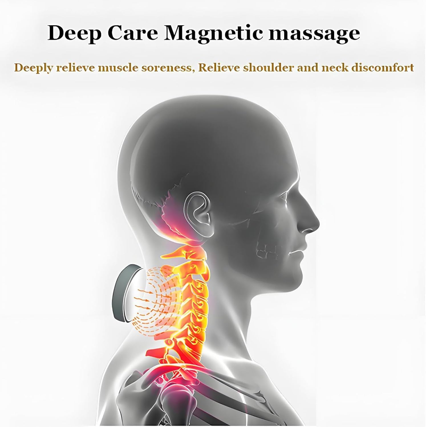 2.0 with Heat - Kneading, 6 Modes & 15 Intensity Vagus Nerve Stimulator, Hands-Free Ergonomic Design for Deep Muscle ... - Image 6