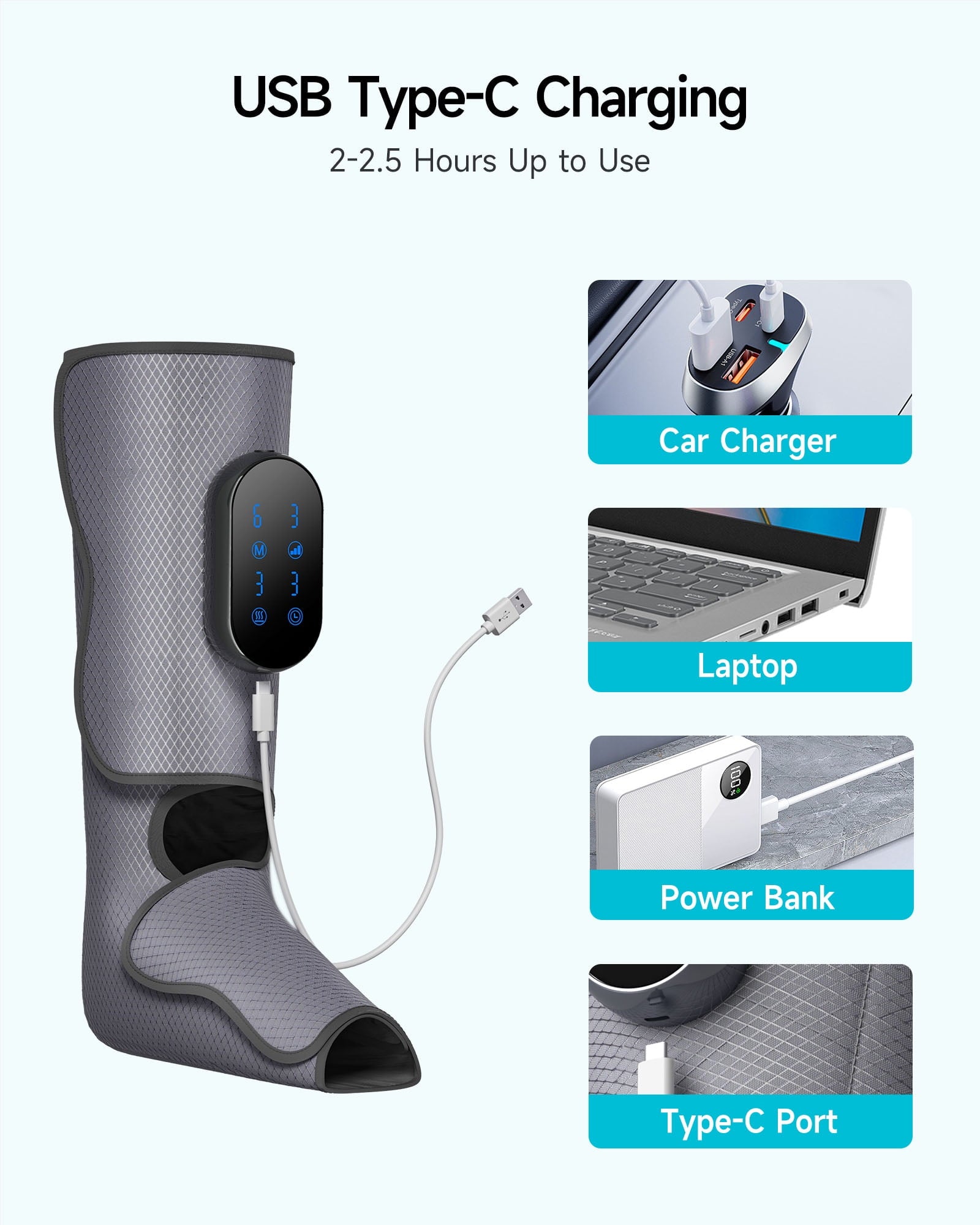 and Leg Massagers Leg Air Compression Boots for Circulation and Pain Relief - Image 5