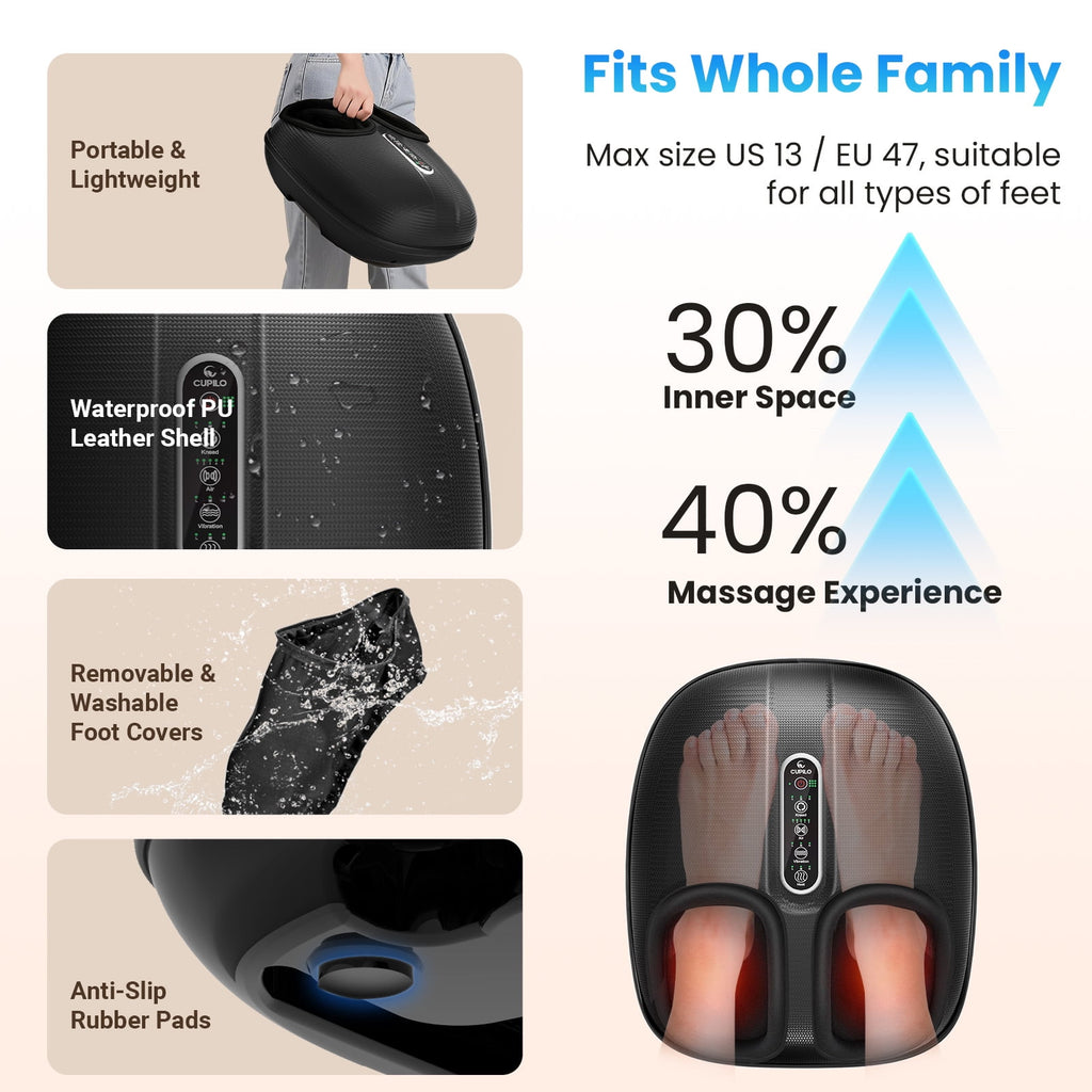 Machine with Heat & Remote Control, Shiatsu Deep Kneading for Plantar Fasciitis, Tired Muscles, Neuropathy, Blood Cir... - Image 6