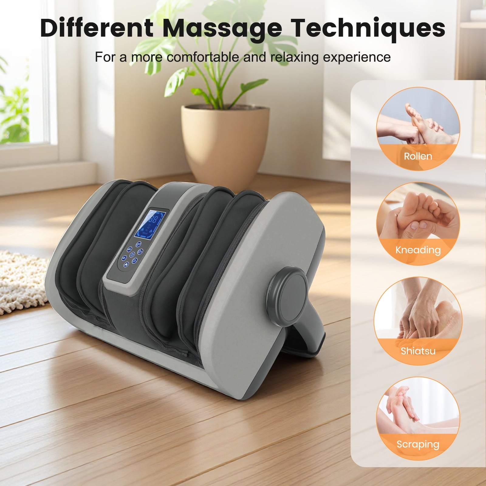 Massager with Heat, Deep Kneading and Calf Massager with Vibration Compression, Electric Leg Massager Machine for Cir... - Image 6