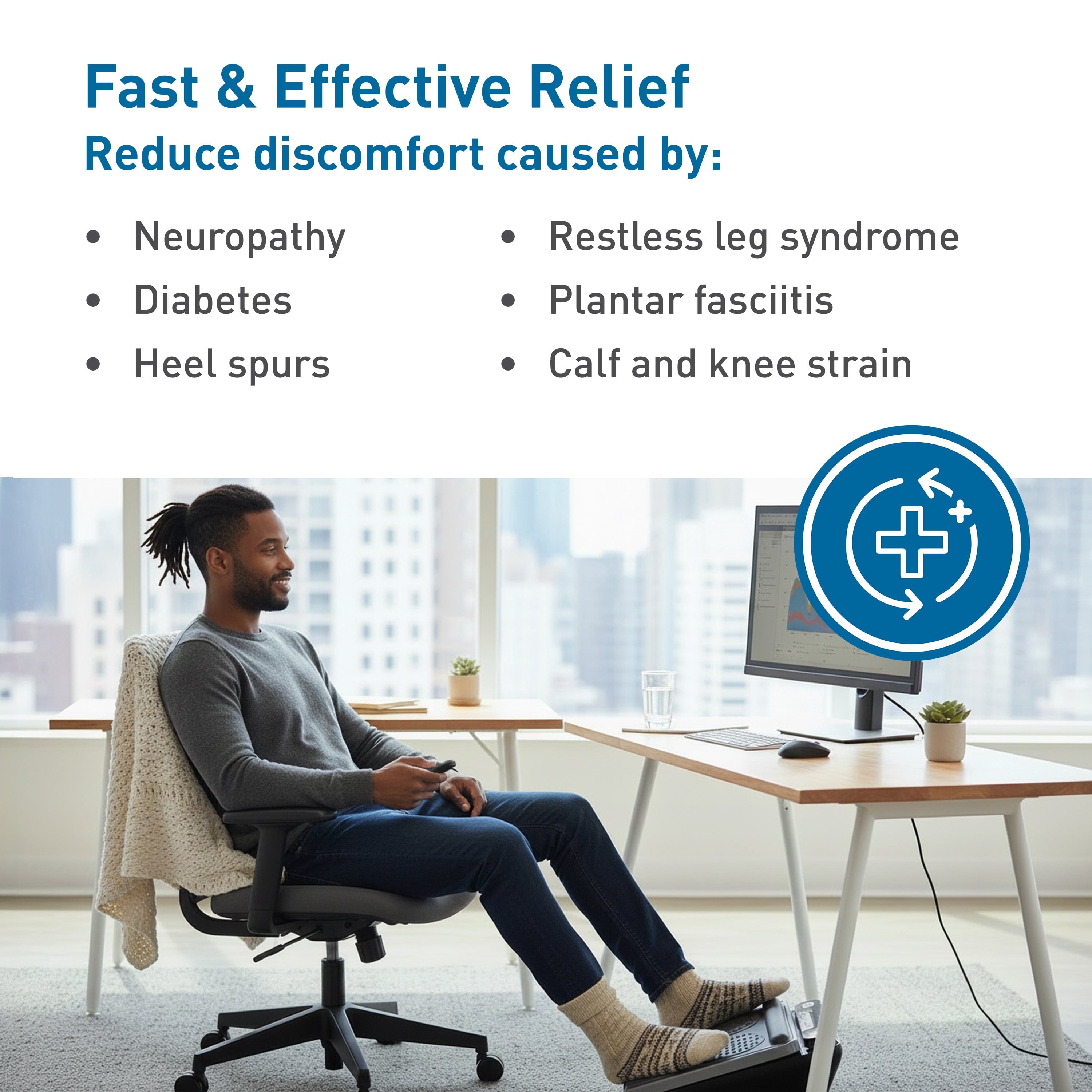 | Deep Tissue Vibration Massage Therapy | At-Home with Remote Control | Fast Relief , Plantar Fasciitis, Improves Cir... - Image 2
