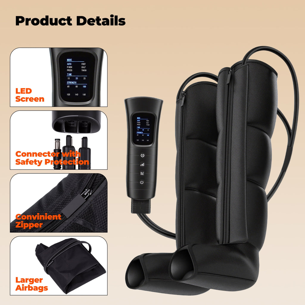 Leg Massager, Full Leg Recovery System Massager Boots for Muscles Relief and Blood Circulation, Gift for Mom Dad - Image 4