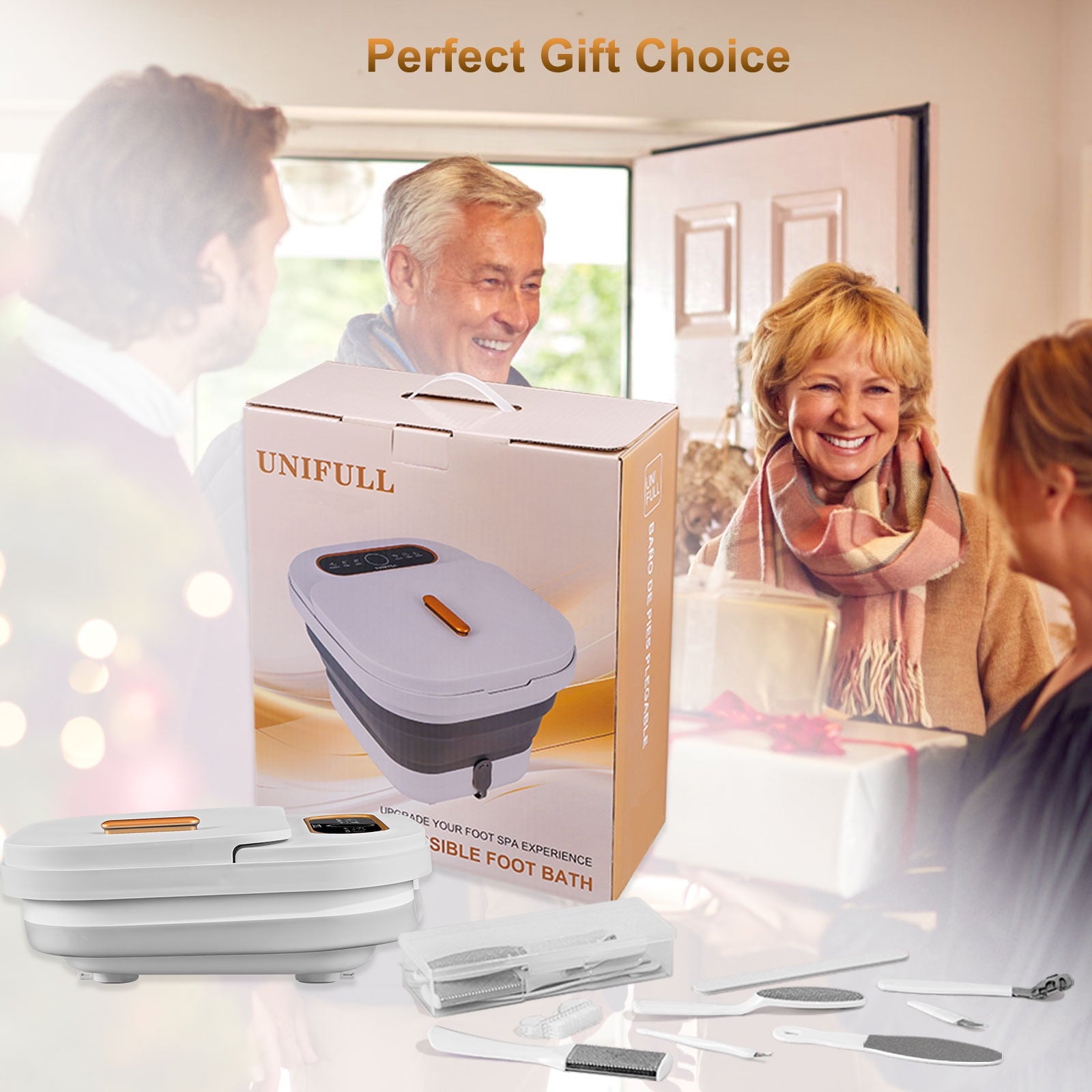 Bath with Heat and Massage Rollers, Touch Screen, Bubble, Pedicure Kit, Temperature Control - Image 3