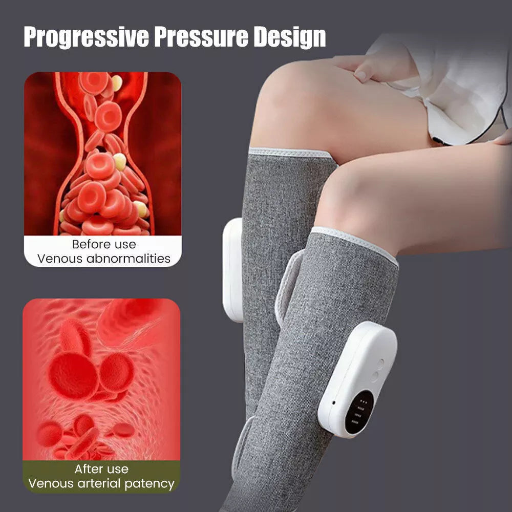 with Heat, Air Compression for Circulation & Pain Relief, 3 Intensities and Modes, Easy-to-Use Calf Muscle Relaxation... - Image 4