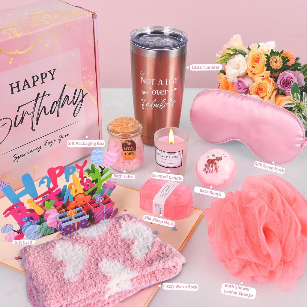 for Women Friend Mom - Relaxing Spa Gift Basket Set Care Package Gift for Woman, Unique Happy Gift Ideas for Sister H... - Image 3