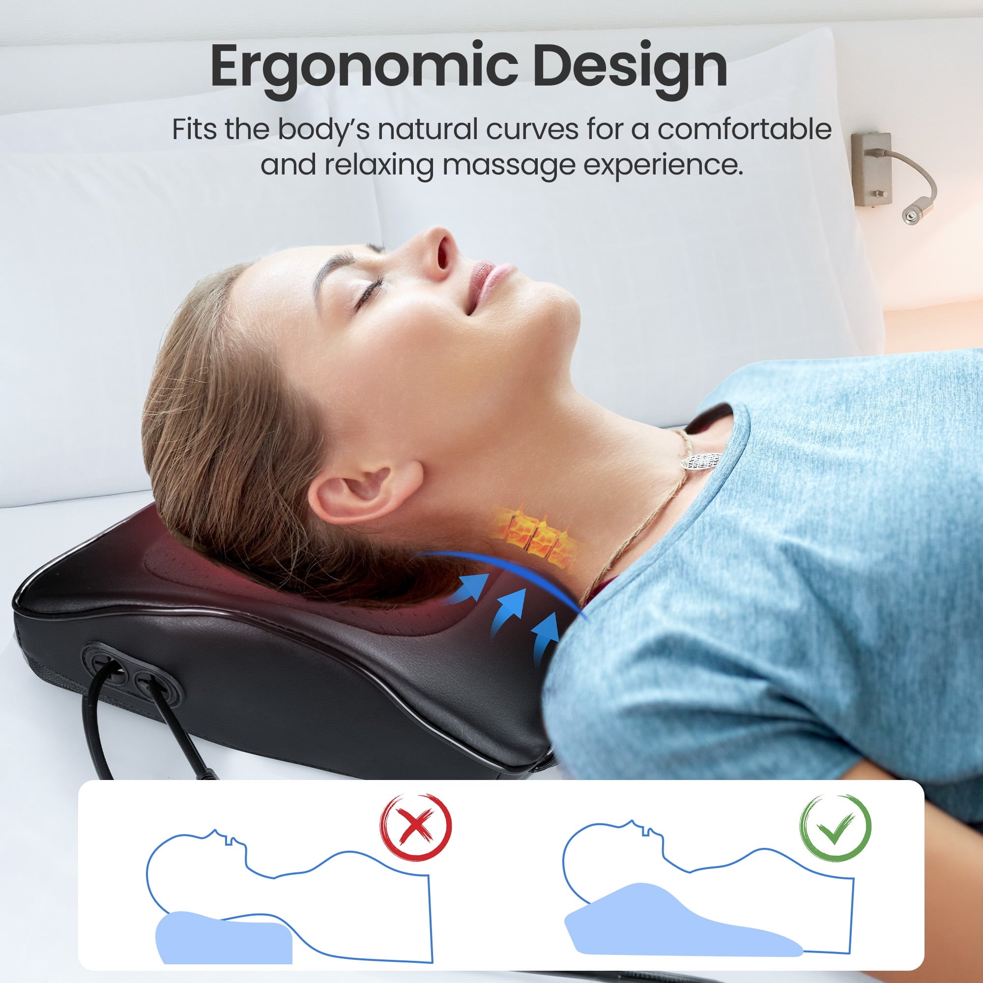 and Back Massager for Relief Deep Tissue with Heat, Shiatsu Shoulder Massager with Bi-Directional Rotating Head for ,... - Image 4
