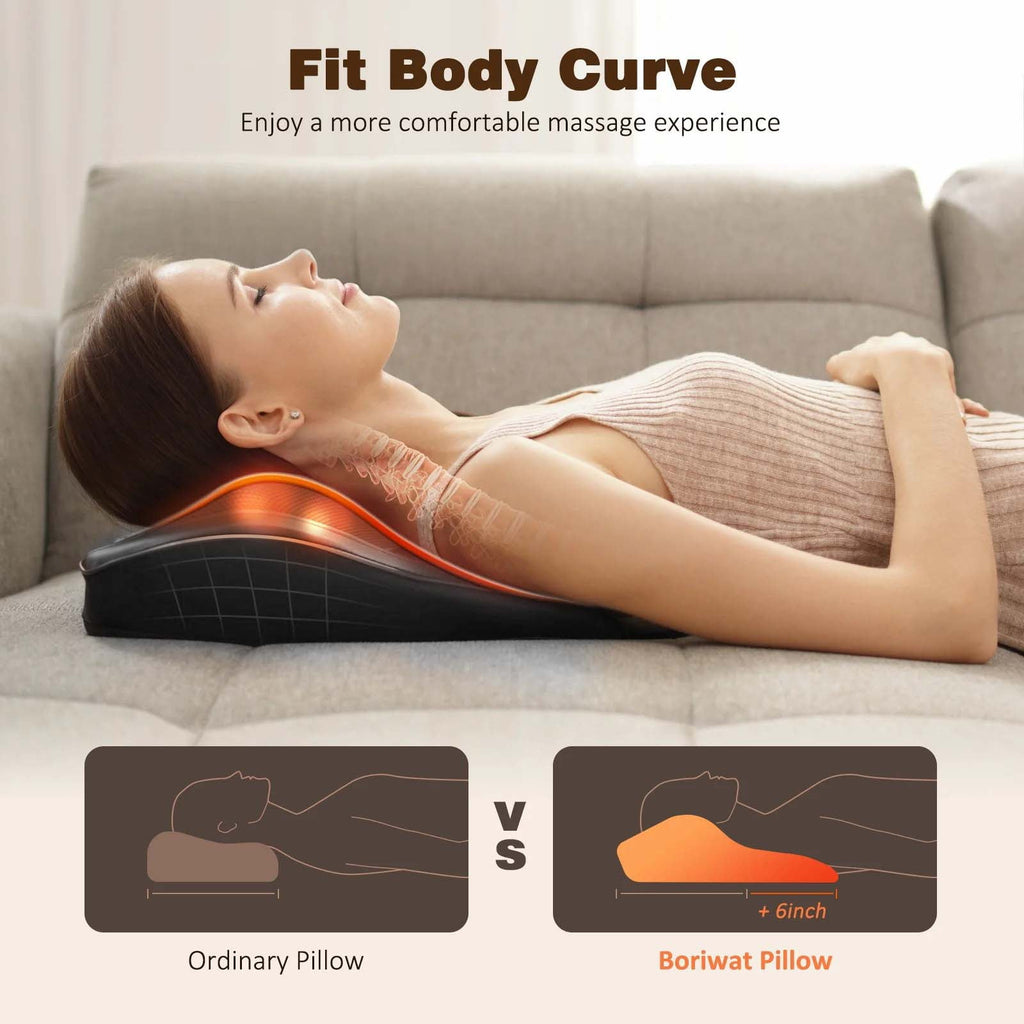 & Massager with Heat — 3D Deep-Kneading Shiatsu Pillow, Black — Home Use & Gift for Mom & Dad - Image 5