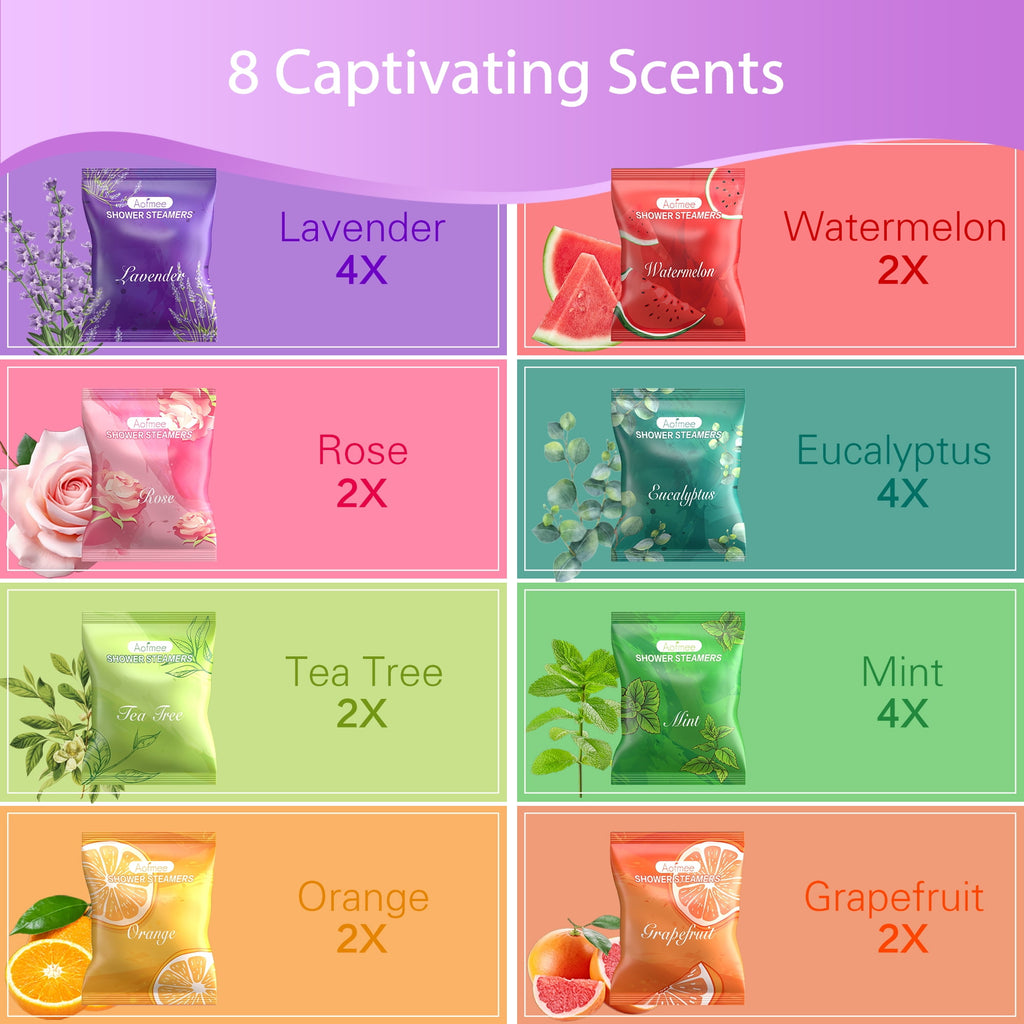22 Pack, Lavender 8 Variety Scents Bubble Baths Set, Steamers Aromatherapy Relaxation Birthday Gifts for Women Men an... - Image 4