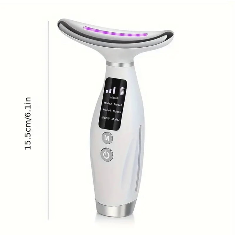 7-in-1 LED Electronic Facial Massager Beauty Neck Instrument Skincare Facial Massager Skin Care Vibration Double Chin... - Image 2