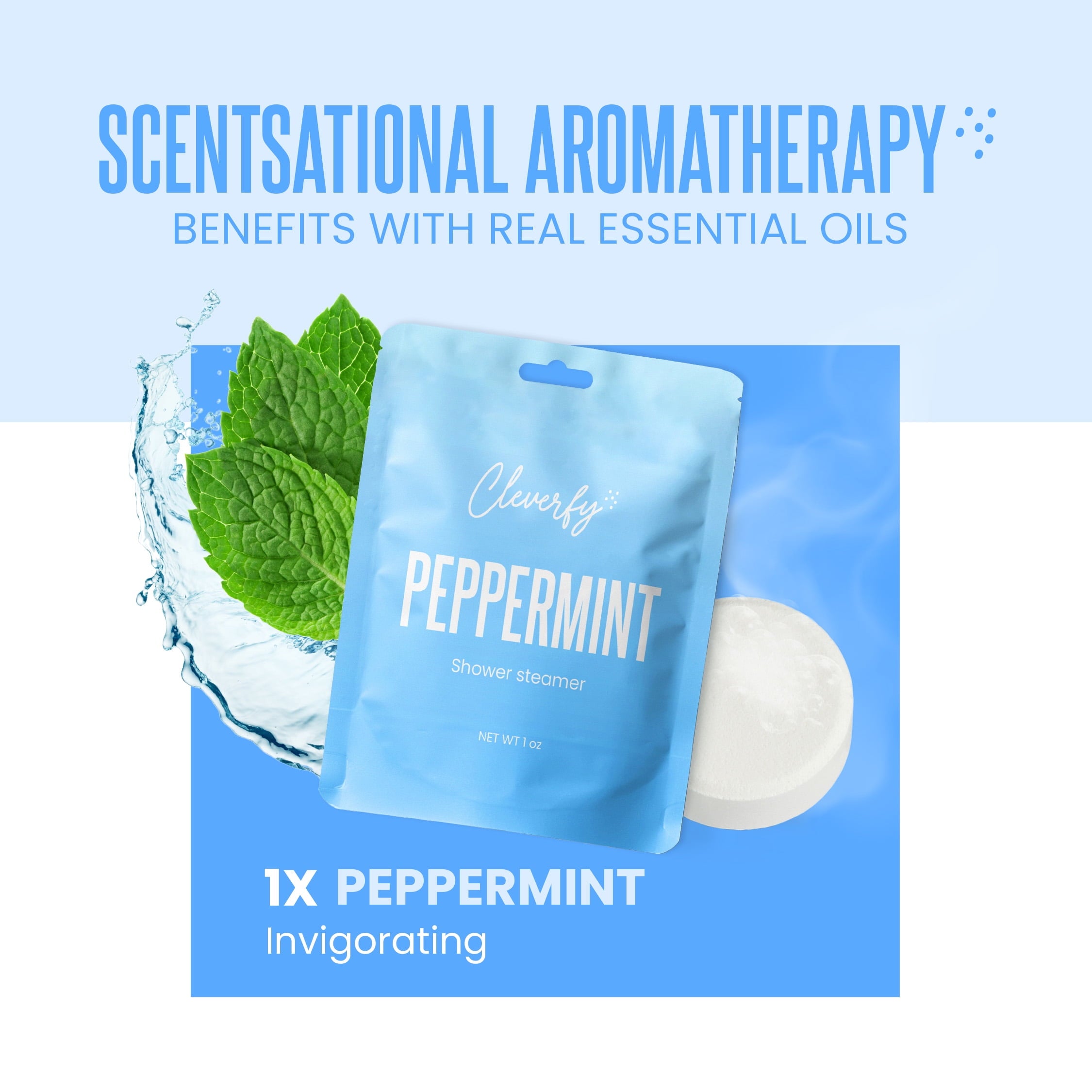 aromatherapy - Gift for women and adults. One/Single peppermint bomb with essential oils for personal care and relaxa... - Image 3