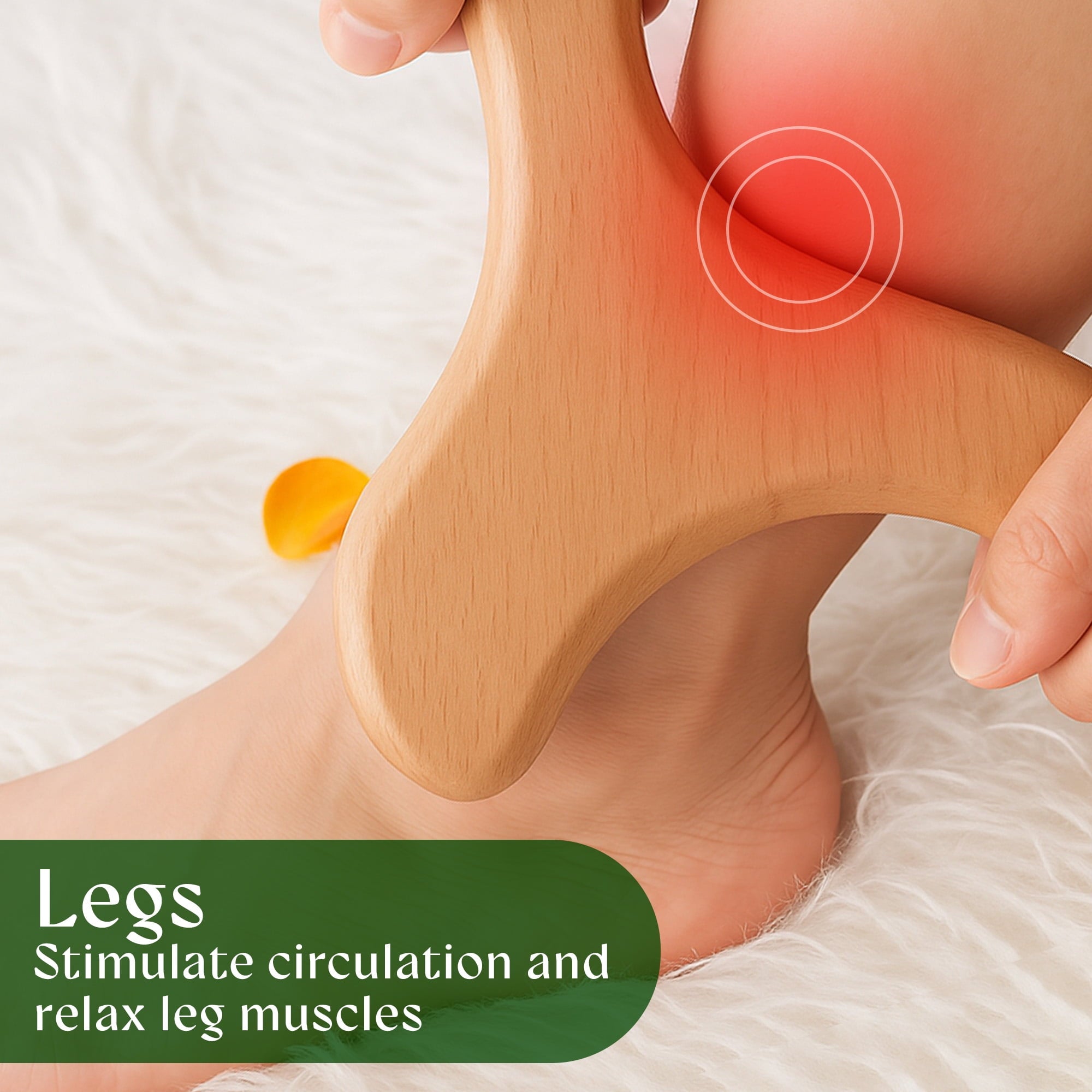 Wood Gua Sha Shoulder Massager Legs, Neck, Arms, Lower Back - Image 6